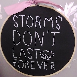 Hoop Art Quote, Hand Embroidered Wall Art, Motivational Quote, Hoop Wall Hanging, Positive Quote, Inspiration Quote,