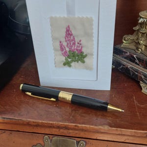 Hand Stitched Greeting Card – Blank Embroidered Card, Handmade Any Occasion Card, Unique Hand Embroidery Gift, Artisan card