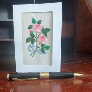 handgemaakte blanco kaart, met de hand geborduurd, kaart voor elke gelegenheid, wenskaart,