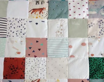 Personalised Baby Clothes Memory Quilt – Handmade Patchwork Keepsake