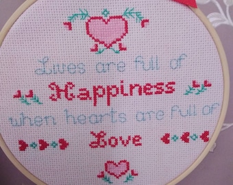 Hand Embroidered Hoop Art: Motivational Quote Wall Hanging (6 inch)