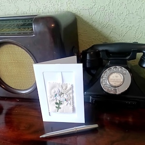 Hand Stitched Greeting Card – Blank Embroidered Card, Handmade Any Occasion Card, Unique Hand Embroidery Gift, artisan card.