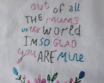 Coton Tea Towel for Mum. Mother&#39;s day Gift, Mums Birthday gift. Gift for Mum, gift , any occasion.  Can be personalised