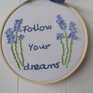 Hoop Art Quote, Hand Embroidered Wall Art, Motivational Quote, Hoop Wall Hanging, Positive Quote, Inspiration Quote,