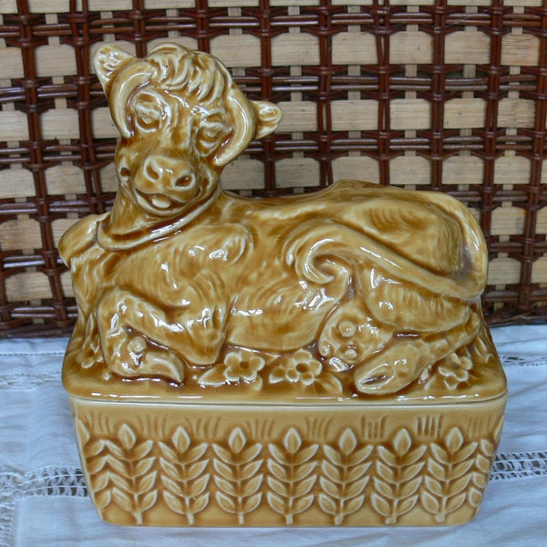 Cow Butter Dish Etsy