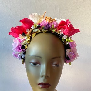 Beautiful Garden Flower Crown! Flower headpiece costume