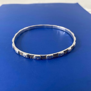 Gorgeous stamped vintage silver bangle for her