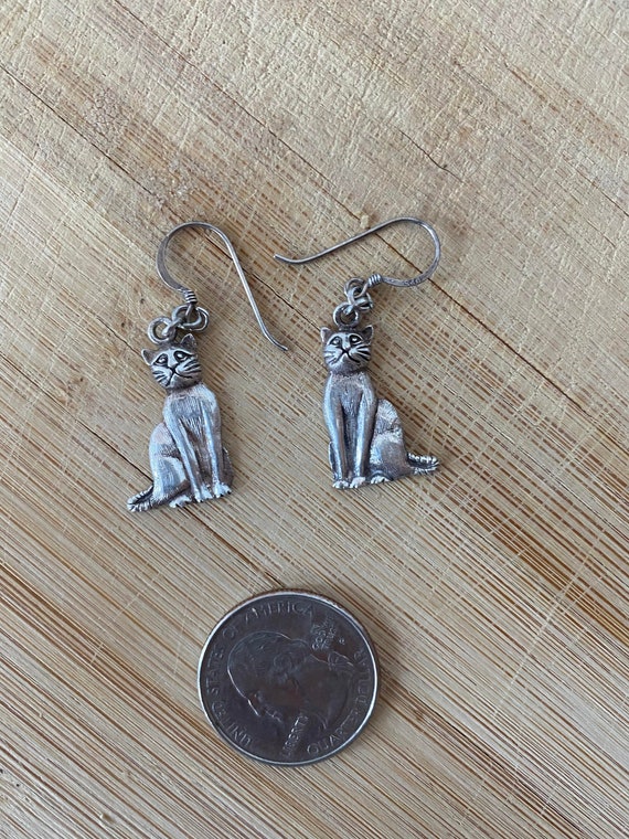 MEOW Silver Cat Earrings