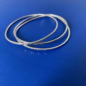 Set of Three Beautiful Vintage Silver Bangles for her