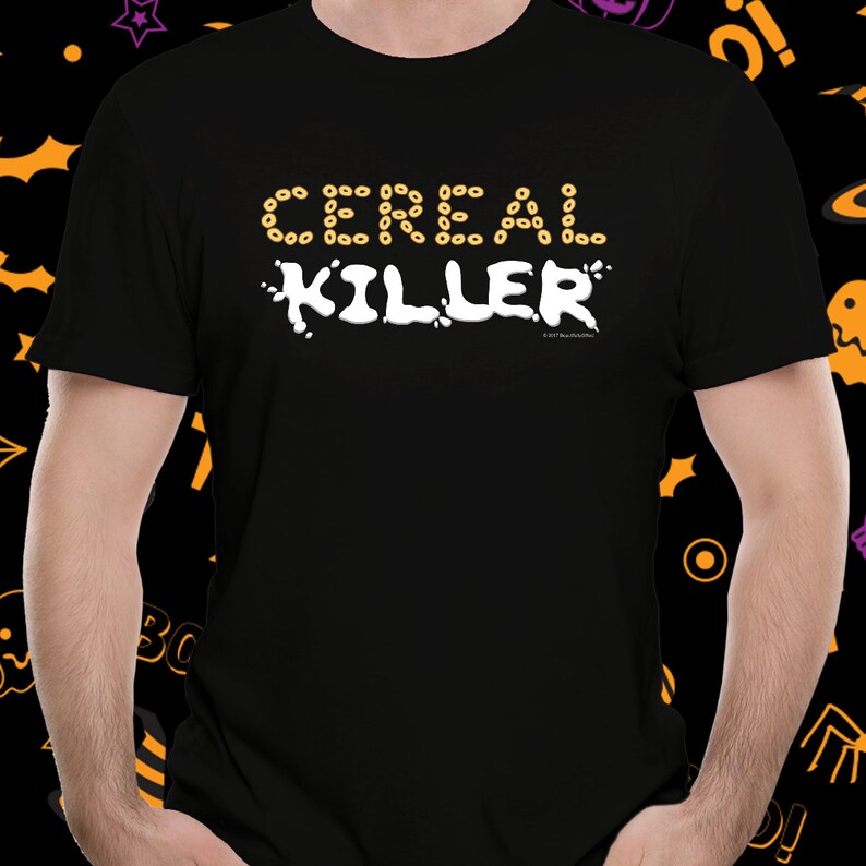 Black Cereal Killer Shirt Funny Breakfast Cereal Pun Tee Etsy