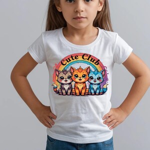 Gatos lindos (Png), diseño divertido de gato, amante de los gatos (Png), gatito (Png), huella de pata, diseño de camiseta infantil, descarga digital, sublimación, arte DTF