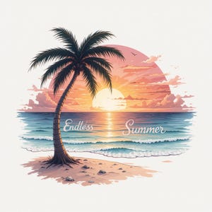 80+ Tropical Summer Clipart Bundle Beach Palm Trees Sun PNG Vacation ...