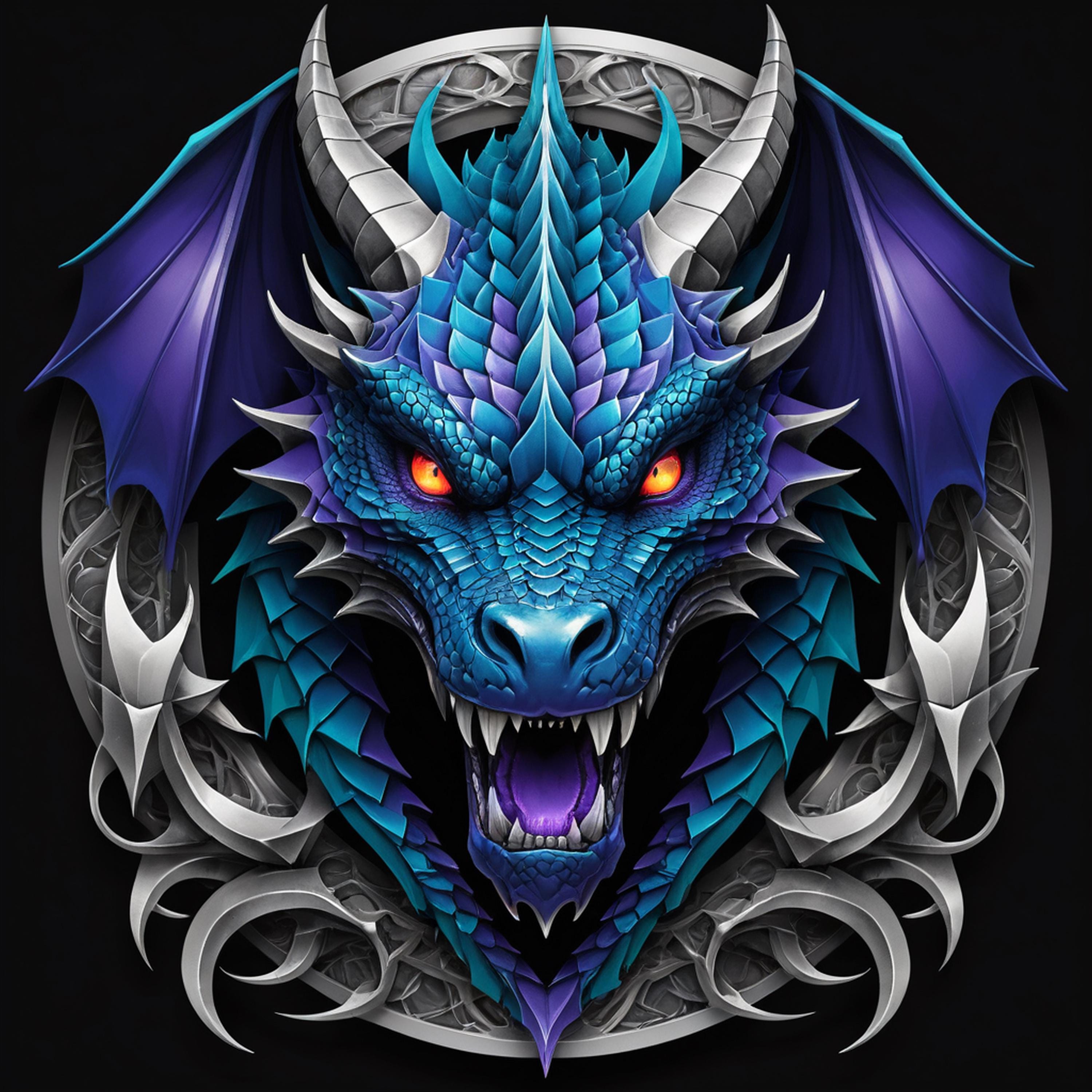 20+ Blue Dragon Art Print Bundle: Fierce Fantasy Wall Decor