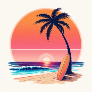 80+ Tropical Summer Clipart Bundle Beach Palm Trees Sun PNG Vacation ...