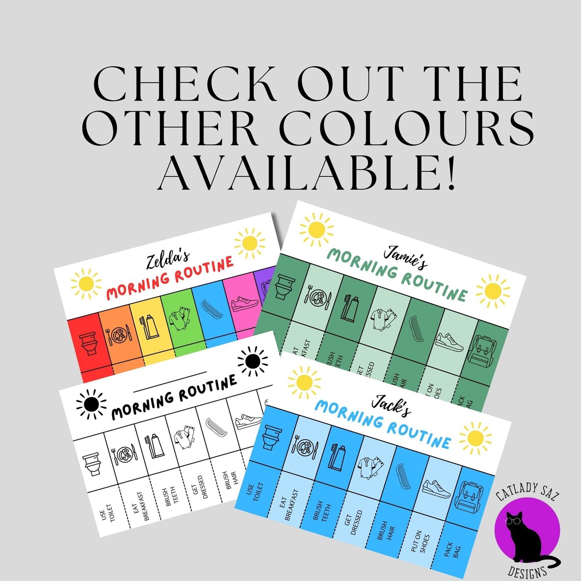 Daily Routine Flip Chart Pink | Editable Canva Template | Customisable ...