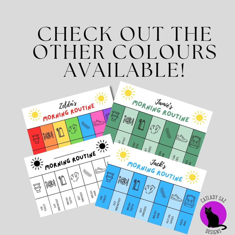 Daily Routine Flip Chart Pink | Editable Canva Template | Customisable ...