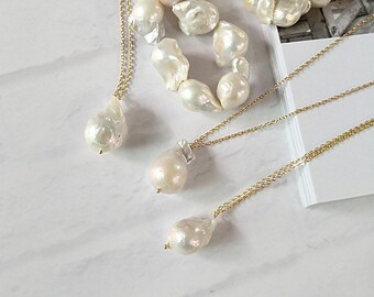 NC1-065 15-17mm Big WhiteGrayBronzeBlack Flame Ball Baroque pearl pendant,Baroque Pearl necklace AA