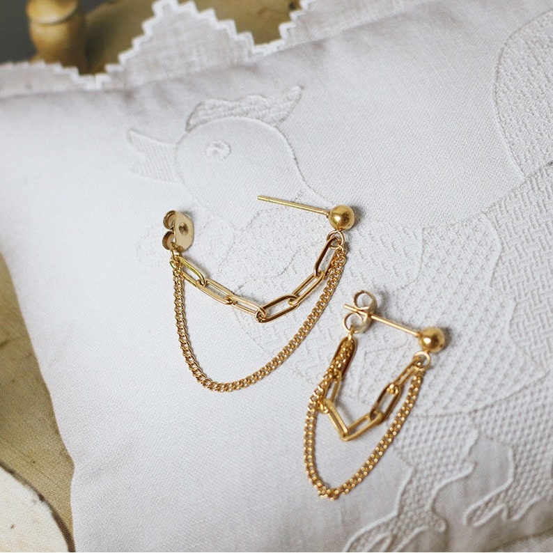 Double chain earring Clearance