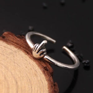 Mini FUCK YOU Ring, Adjustable F-Word Ring, Middle Finger Ring, Stacking Ring, Stackable Ring, Gift for Her/Him image 4