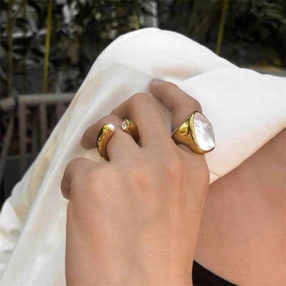 Brass diamond ring deals