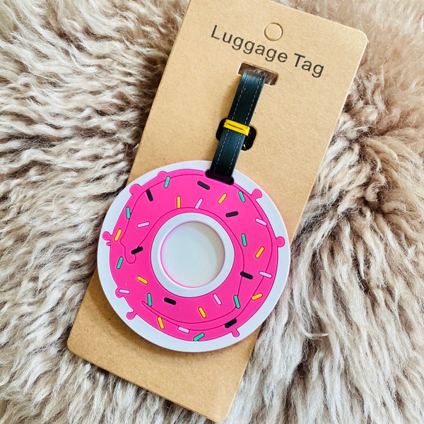 Donut/Flamingo/Ananas-Gepäckanhänger, lustige Gepäckanhänger, Urlaubszubehör, Meme-Gepäckanhänger, Buchstabe Gepäckanhänger