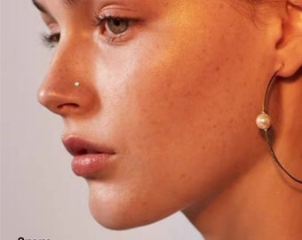 1.5mm/2mm/2.5mm/3mm Tiny CZ Nose Ring, 20G Minimalist Nose Stud, Barely There Nose Pin, Titanium Steel Nose Ring, Mini Nose Ring, SERIES G