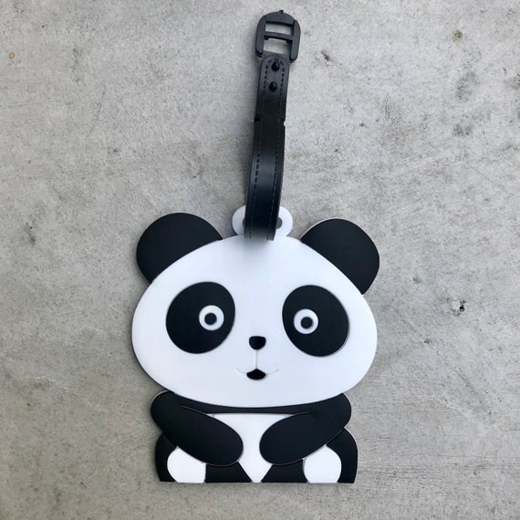 panda luggage tag