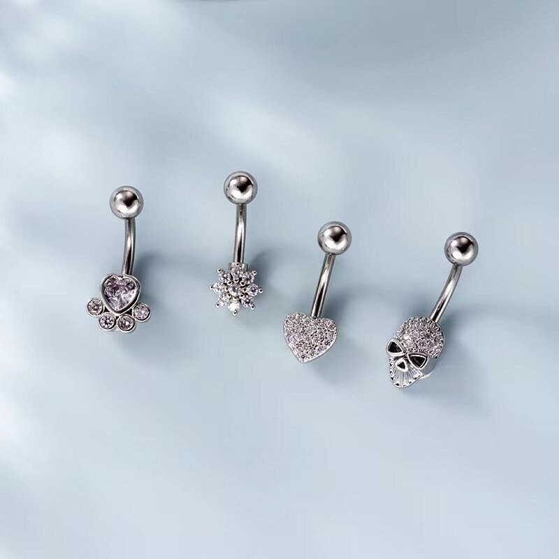 SERIES AB 14G Silver Belly Button Ring piercing Required Etsy