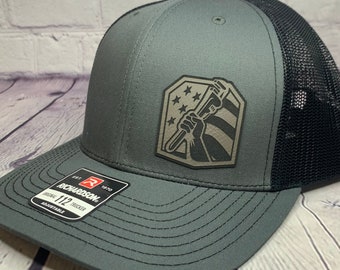 Plumber Hat, Plumber Cap, Plumbing Trucker Hat, Plumber Gifts, Pipe Wrench Plumbing Business Hat, Gifts for a Plumbing Contractor, Plumber