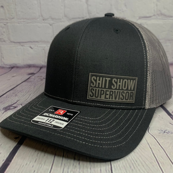 SH*T SHOW SUPERVISOR Hats, Funny Supervisor Gifts, Blue Collar Worker Hat, Boss Hat, Christmas Gift, Birthday Gifts, Side Patch Hat