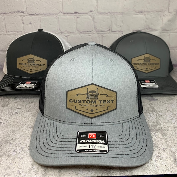 Custom Trucking Company Hats, Personalized Hats, Custom Semi Truck Hat your custom text, Custom Company Logo Caps, Truck Driver Trucker Hats