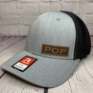 POP Patch Hat: Richardson Flex Fit Fitted Dad Cap Personalized Custom Text