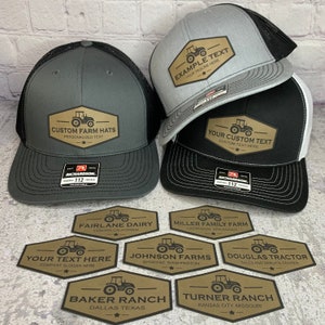 Custom Text Tractor Patch Hat: Personalized Farm Ranch Trucker Cap With ...