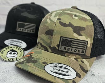 FREEDOM Hats USA Flag Caps, Camo USA Patriotic Caps, American Turning Point Gifts, Live Like Charlie, We The People Camouflage Caps, Dad Hat