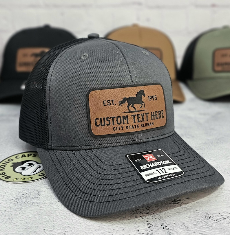 Custom Horse Ranch Hats, Equestrian Custom Text Cap, Horse Stables and ...