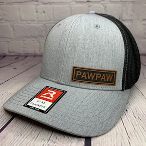 PAWPAW PATCH Hat, Pawpaw Fitted Hat, Custom Pawpaw Hat, Personable Hat for Paw Paw, Gifts for PawPaw Custom Text Gifts, Customizable Gifts