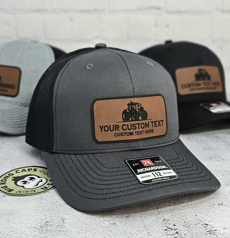 Custom Farm Name Hats, Personalized Text Tractor Caps, Farming Business ...