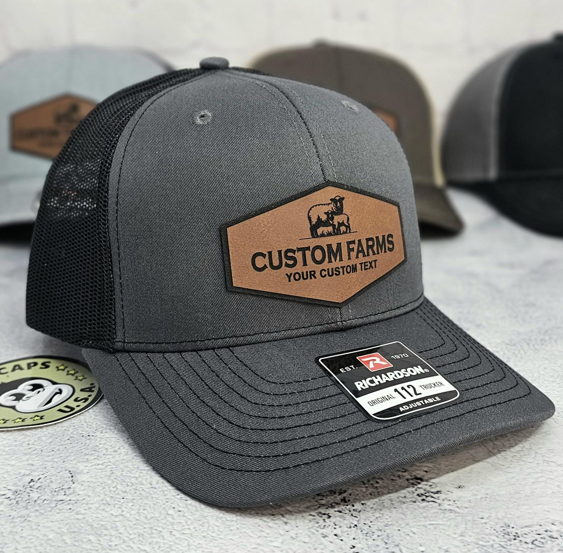 Sheep Farm Custom Hats, Personalized Lamb Ewe Ranch Hat, Sheep Farmers ...