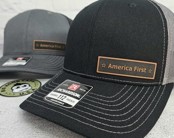 America First Hat, USA Pride Patch Cap, Patriotic Freedom Gifts, Maga Trump Apparel, Conservative Gifts, American Patriot Trucker Hats
