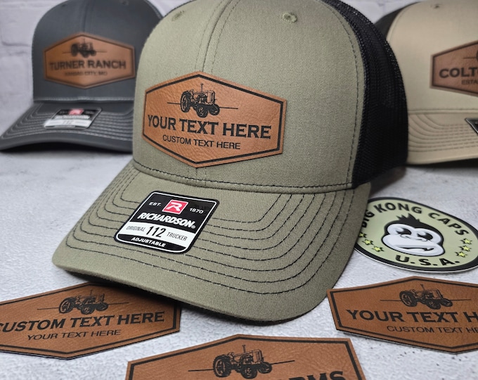 Tractor Hat, Custom Farm Rancher Hats, Gifts for Farmers, Personalized Tractor Family Farm Caps, Custom Farming XL Big Head Custom Text Hats