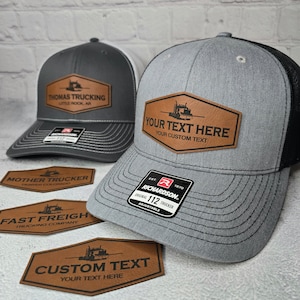 Custom Trucking Company Hats, Truck Driver Personalized Business Hat, Custom Peterbilt Semi Truck Logo Cap, Your Custom Text Trucker Hats