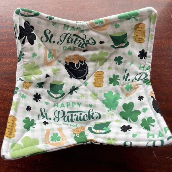 St. Patrick’s Day Bowl Cozy- Microwaveable