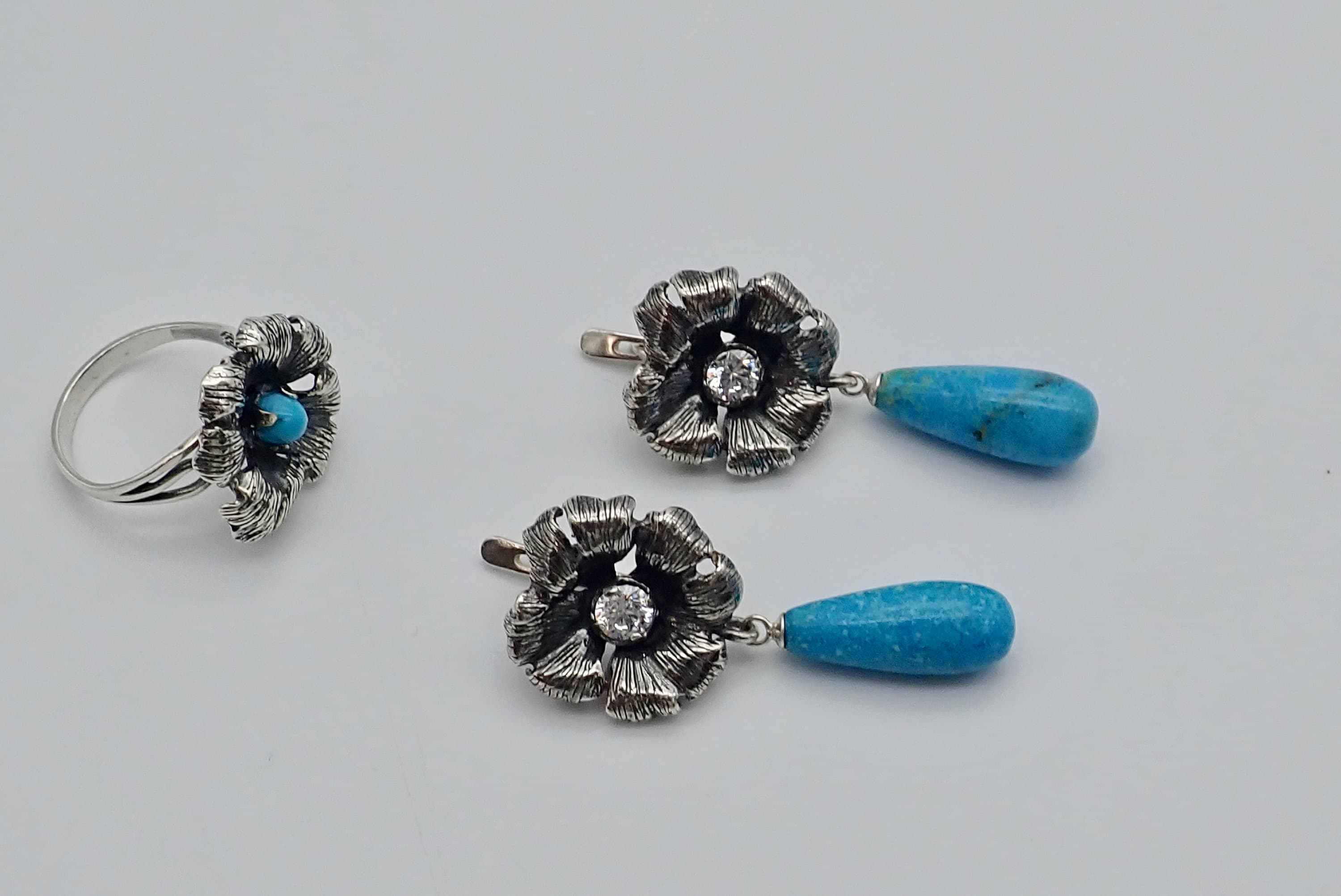 Anello In Argento 925 Con Turchese Bella Addormentata – Ovale 10ct, Fatto A Mano India, SD-182