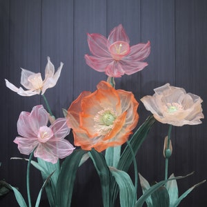 Free-Standing Giant Paper Flower Set- Party/Wedding/Event Floral Decoration- Retail Front Window Display- Spring/Summer Hand Crafted Decor
