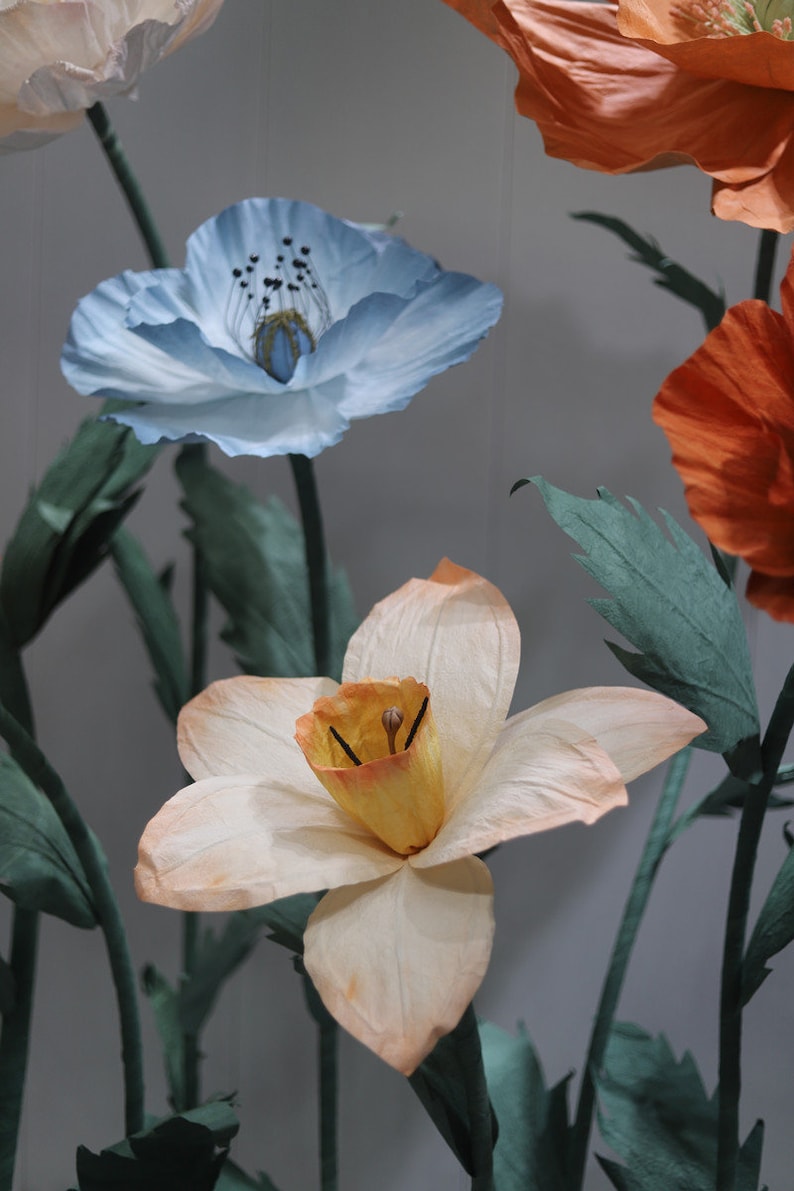 Free-Standing Giant Paper Flower Set- Party/Wedding/Event Floral Decoration- Retail Front Window Display- Spring/Summer Hand Crafted Decor image 8