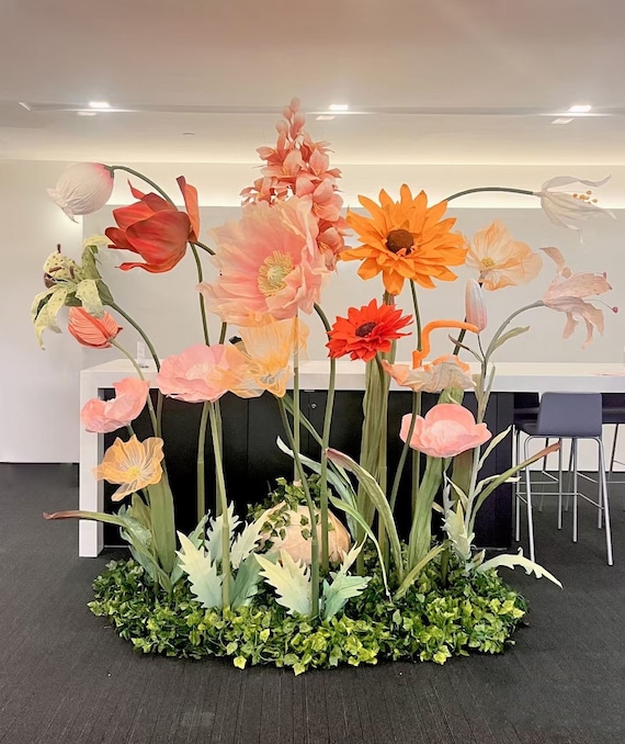 Freestanding Giant Paper Flower Window Display Spring Etsy UK