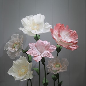 Free-Standing Giant Paper Flower Set- Party/Wedding/Event Floral Decoration- Retail Front Window Display- Spring/Summer Hand Crafted Decor SET D