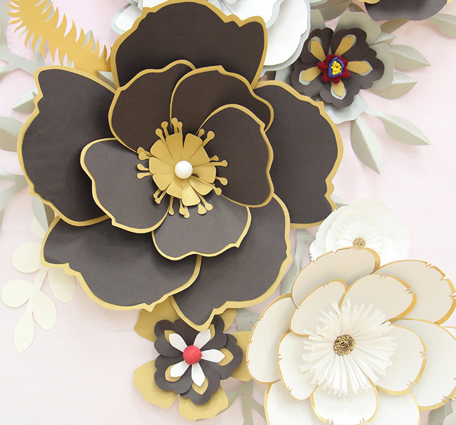 3D Paper Flower Wall Art Photo Backdrop Set Flower Wall Etsy