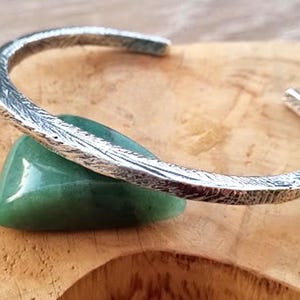 Free Shipping // Heavy, Solid 925 Sterling Silver Cuff // Adjustable, Unisex, Oxidized, Silver Bracelet With Texture // Xmas Gift For Men