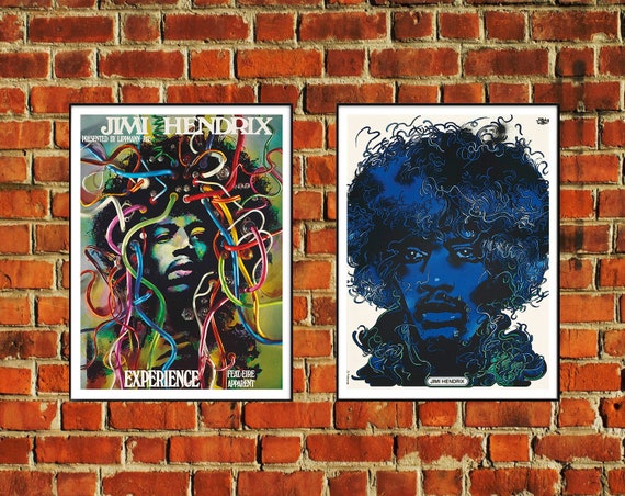 A0 A1 A2 A3 A4 Sizes Jimi Hendrix Vintage Large CANVAS Art Print